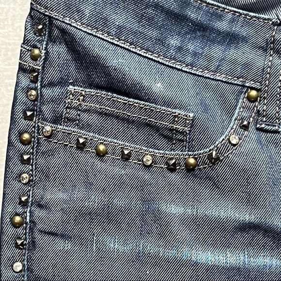 WILLIAM RAST Dark Wash Low Rise Skinny studded jeans Size 28 - Picture 8 of 14